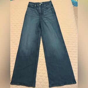 Good American Dark Blue Flare Jeans. 34 length